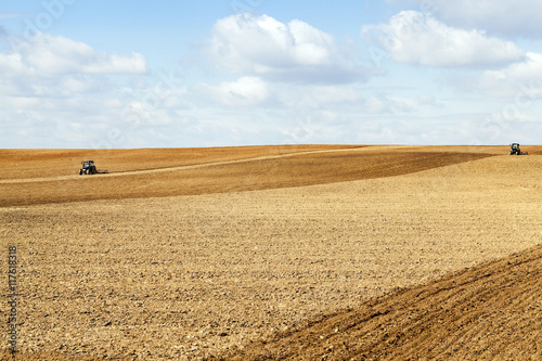 tractor in the field