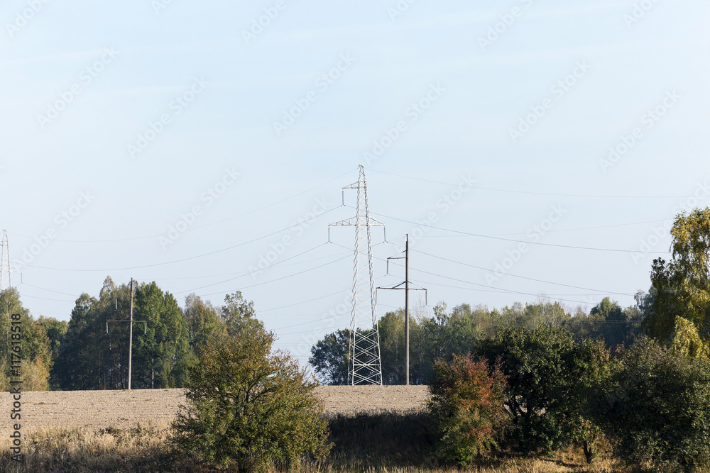 High-voltage power poles
