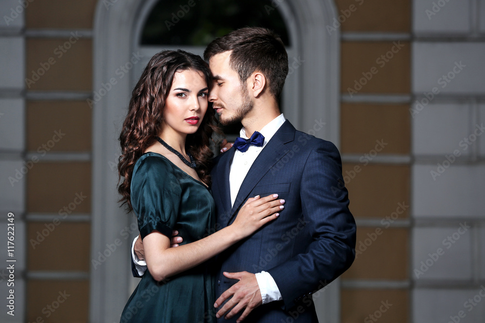 Elegant couple, outdoor