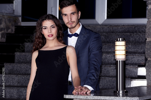 Elegant couple, evening out...