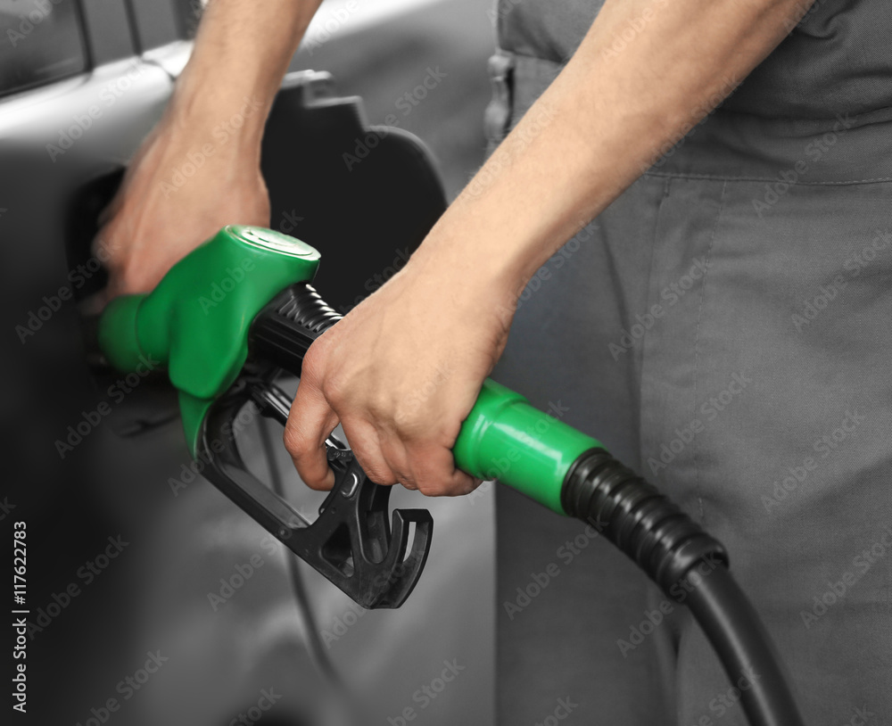 Car refueling on petrol station Car refueling on petrol station