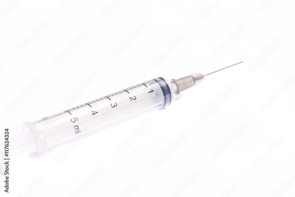 Medical for injection with a syringe isolate Medical for injection with a syringe isolate