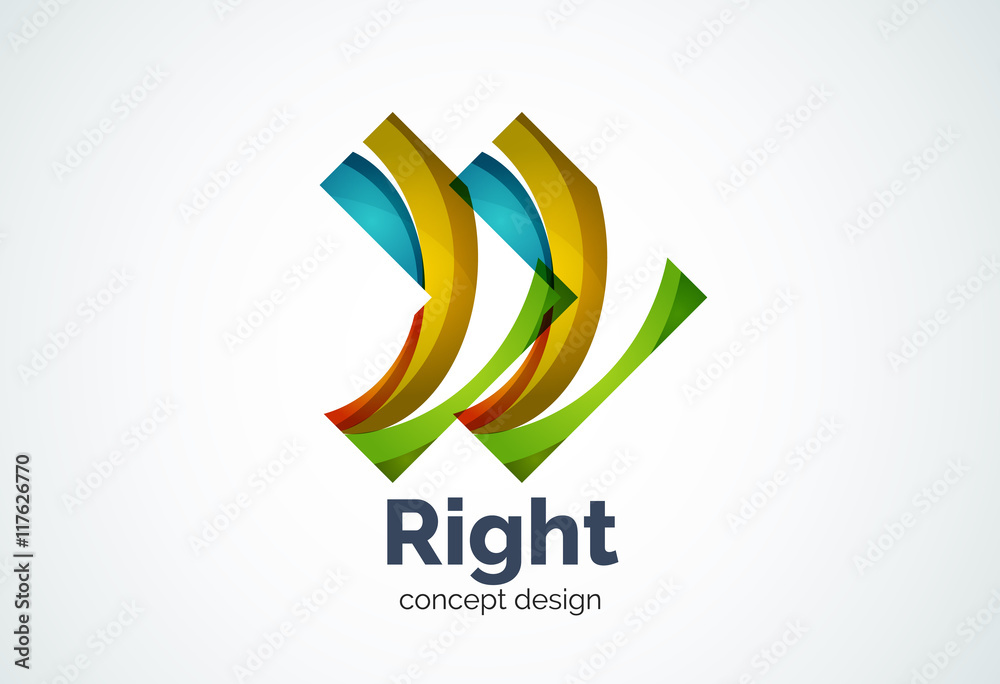 Abstract business company arrow logo template, direct concept Abstract business company arrow logo template, direct concept