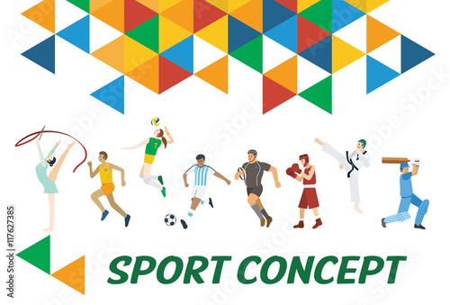 Flat design, Sports Banner