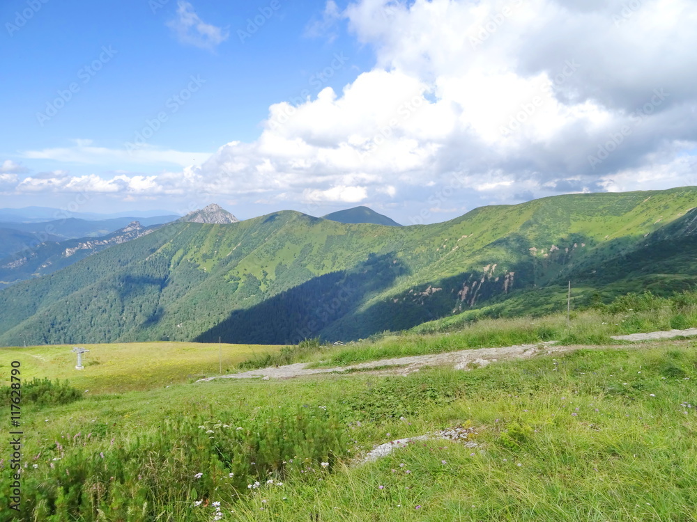 Slovakia mountain Mala fatra. Velky Rozsutec in background. Slovakia 