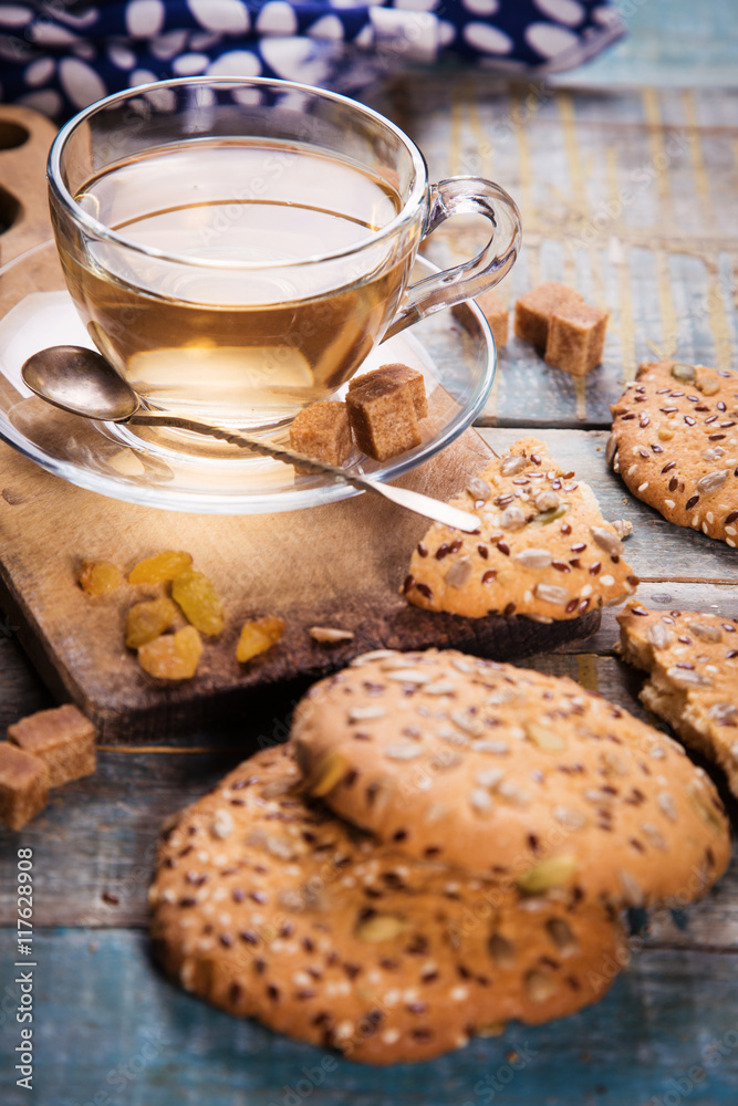 tea with cookie tea with cookie