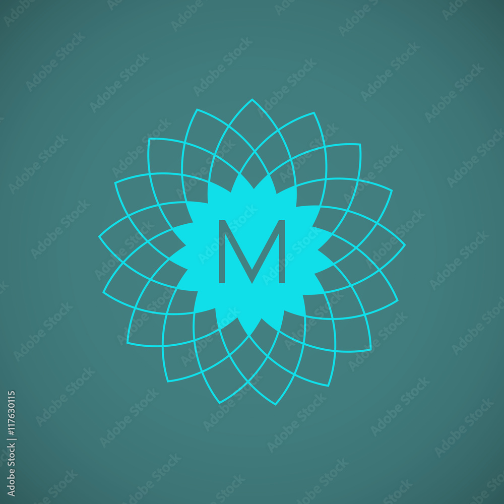 Set of simple and graceful monogram design templates, Elegant li Set of simple and graceful monogram design templates, Elegant li