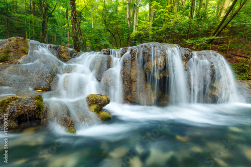 Waterfall in the summer