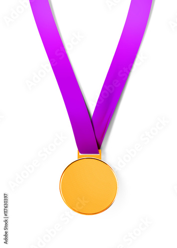 sport medal on white background