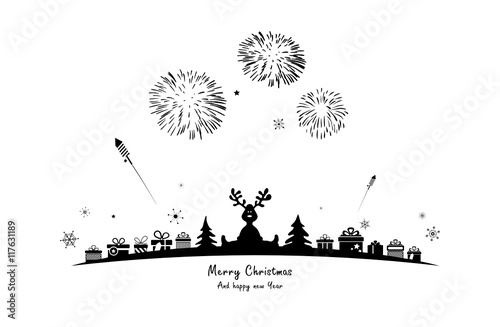 Elche Weihnachten Feuerwerk Silvester