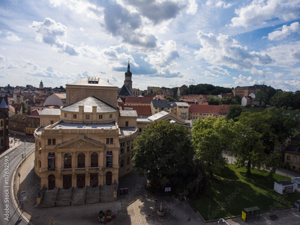 Aerial View to theatre in Altenburg Thuringia