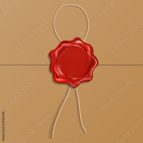 Red wax seal