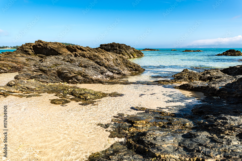 Sea, coast, shore, seascape. Okinawa, Japan, Asia. Sea, coast, shore, seascape. Okinawa, Japan, Asia.