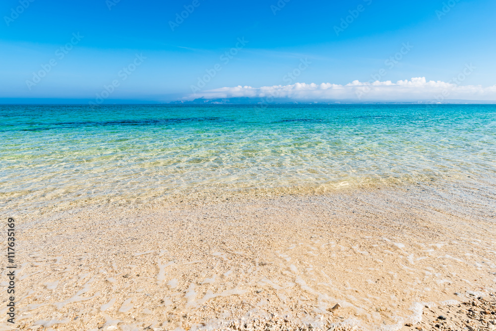 Obraz premium Beach, sea, landscape. Okinawa, Japan, Asia.