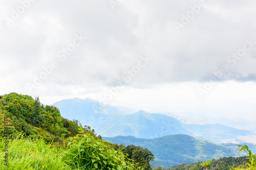 Mountain view and cloudy in Thailand