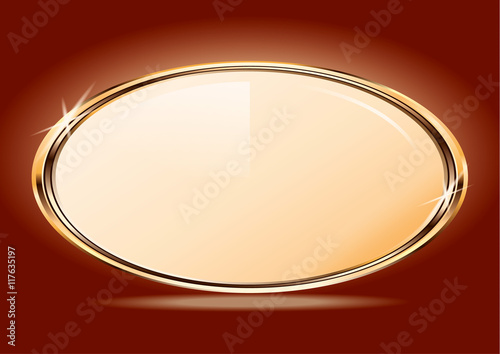 Gold glow round frame