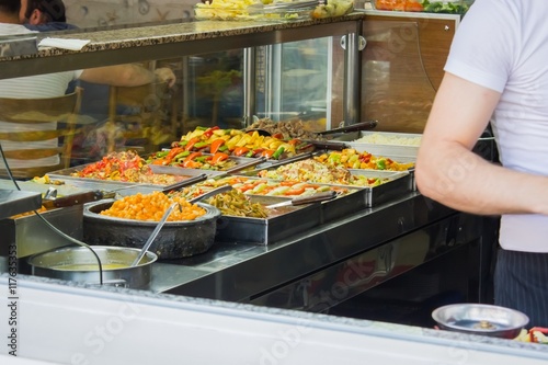 counter fast food restaurant