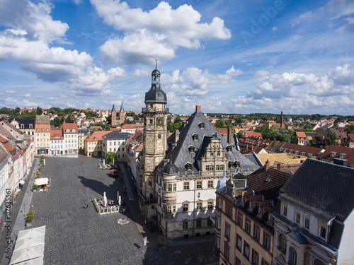 town hall market in Altenburg Thuringia