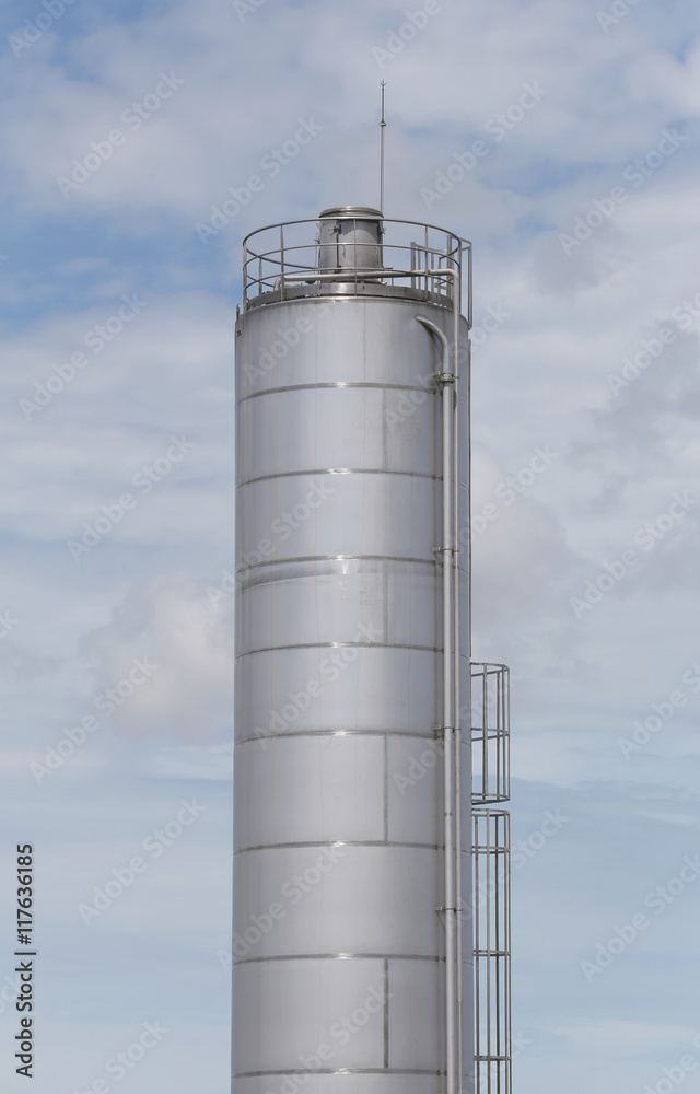 Stainless Steel Silo of reserve water for use in industrial fact