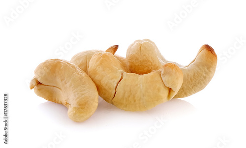 cashew nut on white background