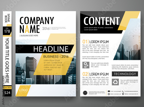 Brochure design template vector.Business flyers report magazine poster layout template.Cover book portfolio presentation abstract black square on A4 poster.city design on brochure background layout.