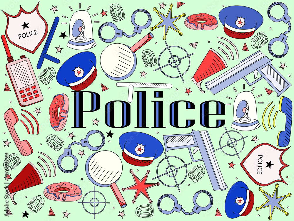 Police vector illustration