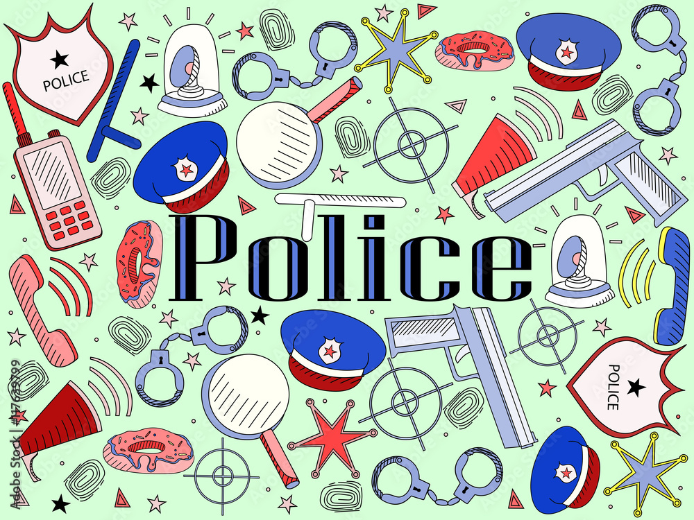 Police vector illustration Police vector illustration