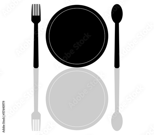 plate with cutlery