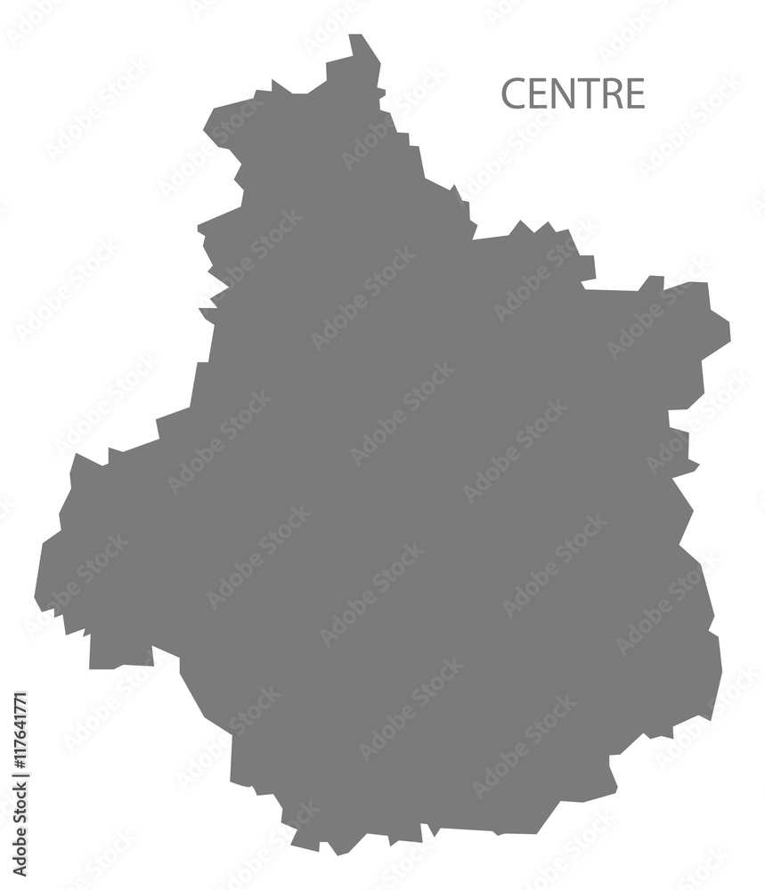 Centre France Map grey