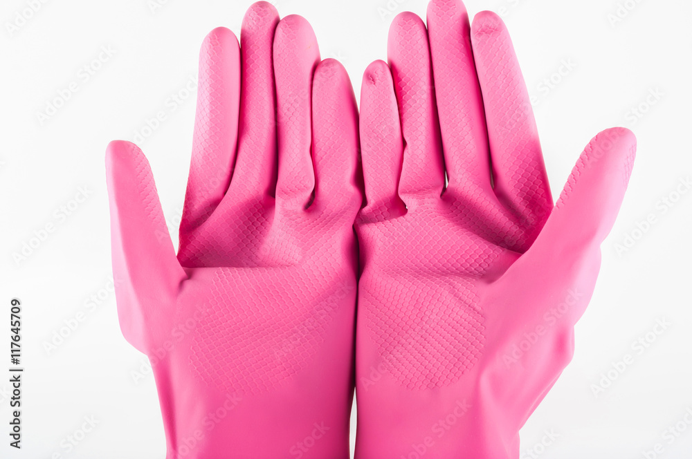 Obraz premium rubber gloves with sponge
