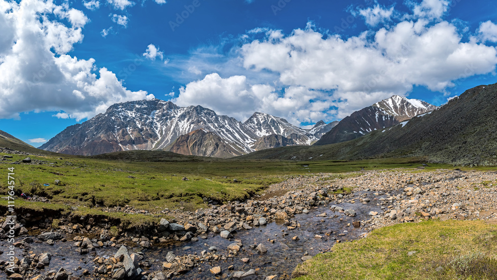 mountain stream flowing in tunka range mountain stream flowing in tunka range