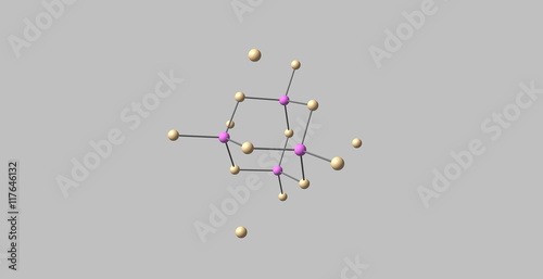 Gallium arsenide molecular structure isolated on grey photo