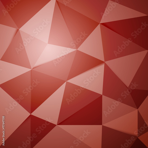 Abstract red polygon triangle background