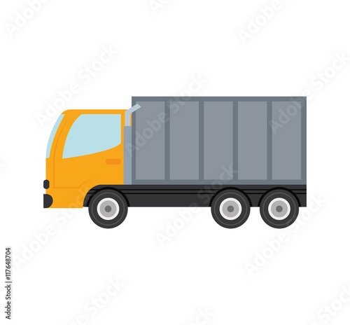 truck container transportation delivery icon. Isolated and flat illustration. Vector graphic