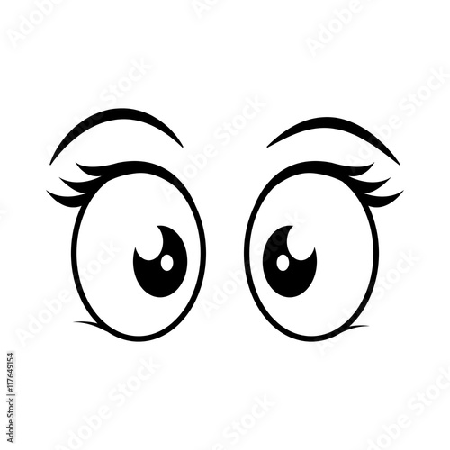 eye female look vision optical  icon. Isolated and flat illustration. Vector graphic