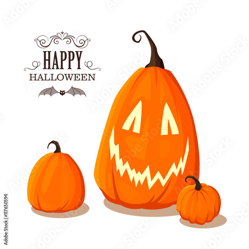 Vector Illustration of Halloween Pumpkins