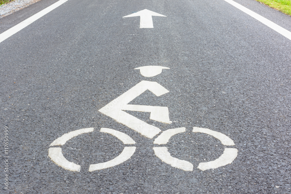 Bicycle way in park Bicycle way in park