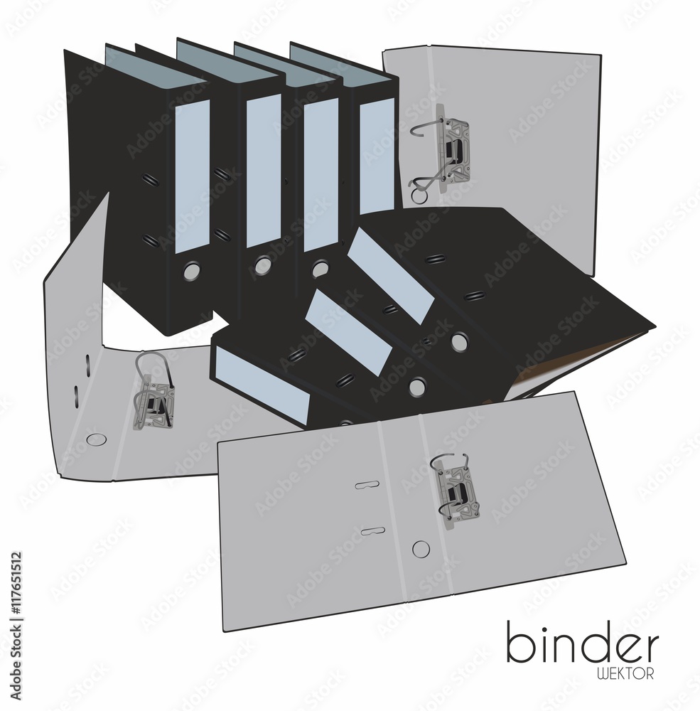 Binder black - obrazy, fototapety, plakaty 