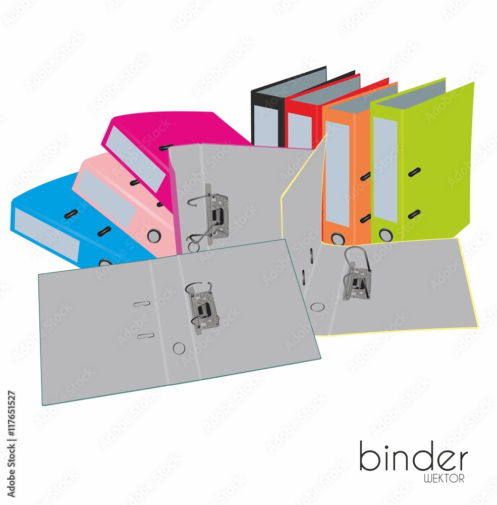 Binders colorful - obrazy, fototapety, plakaty 