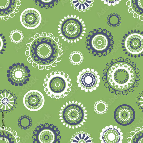 Floral doodle seamless background texture pattern