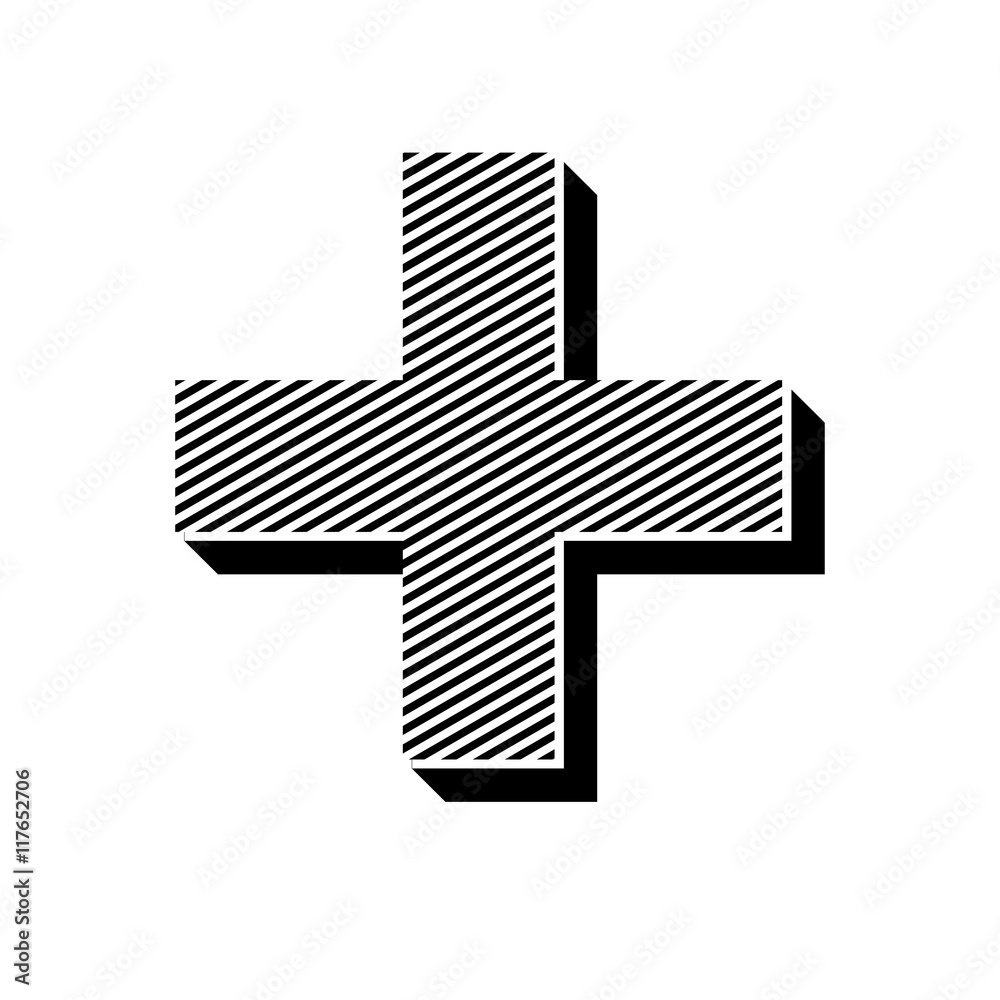 Obraz premium ikona ze wzorku pasków i kresek