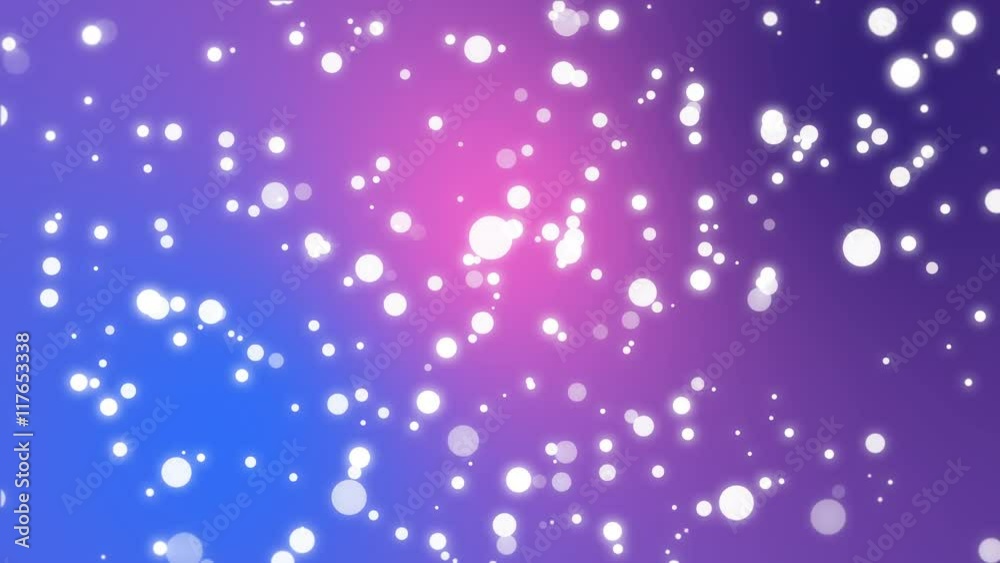 Sparkly white light particles moving across a purple blue gradient background Sparkly white light particles moving across a purple blue gradient background