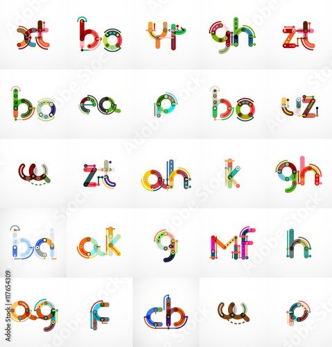Set of vector initial branding letter logo templates