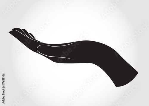 hand holding vector , pray for