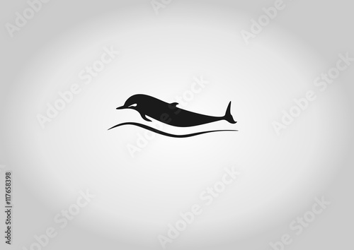 Dolphin icon, dolphin sign vector