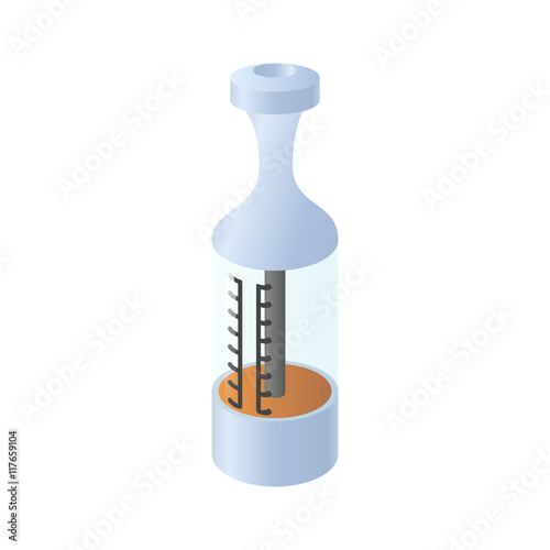 Electronic cigarette atomizer icon in cartoon style on a white background
