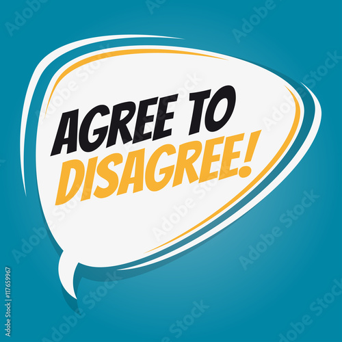 agree to disagree retro speech balloon