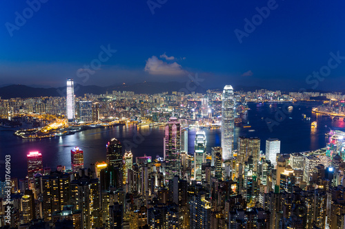 Wallpaper Mural Hong Kong cityscape at night Torontodigital.ca
