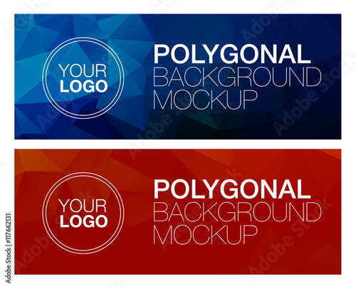 Horizontal polygonal banners