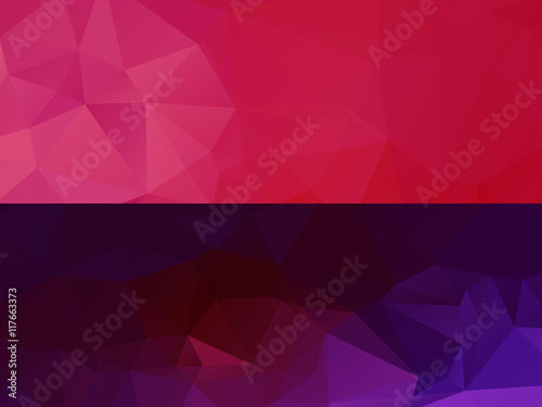 Horizontal polygonal banners